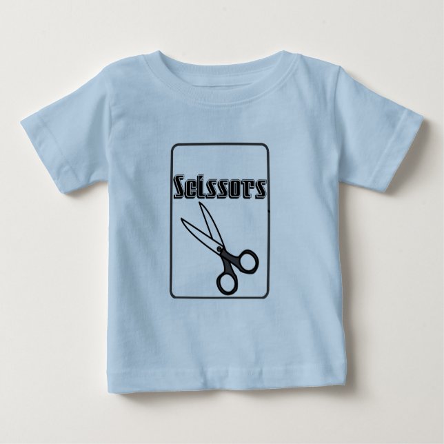 Camiseta Para Bebê Tesoura (Frente)