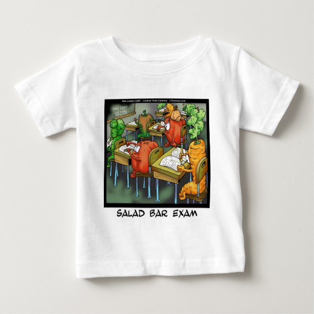 Camiseta Para Bebê Teste de Bar de Salada Engraçado (Frente)