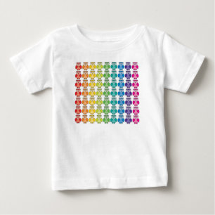 Camiseta Para Bebê Teste padrão bonito por muito tempo Sleeved da