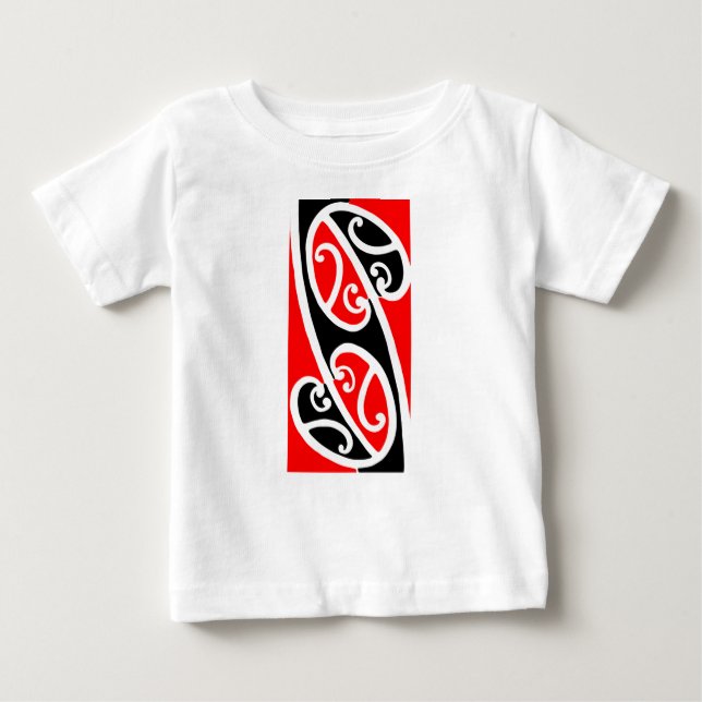 Camiseta Para Bebê Teste padrão maori 2 de Kowhaiwhai (Frente)