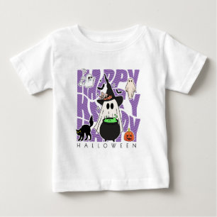 Camiseta Para Bebê Testemunhar Divertido   Feliz Halloween Magic & Mi