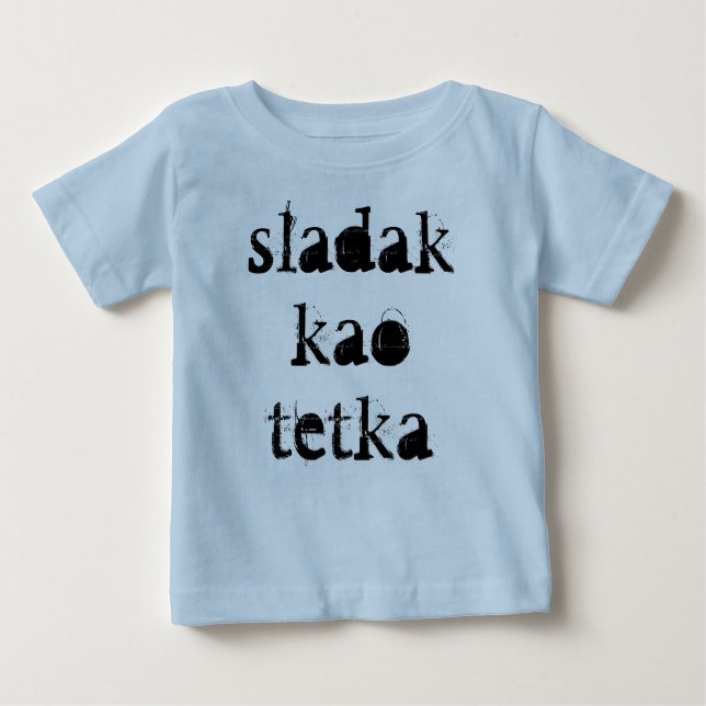 Camiseta Para Bebê Tetka do kao de Sladak (Frente)