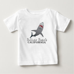 Camiseta Para Bebê Teto bebê de tubarão da Califórnia em Bolinas Beac