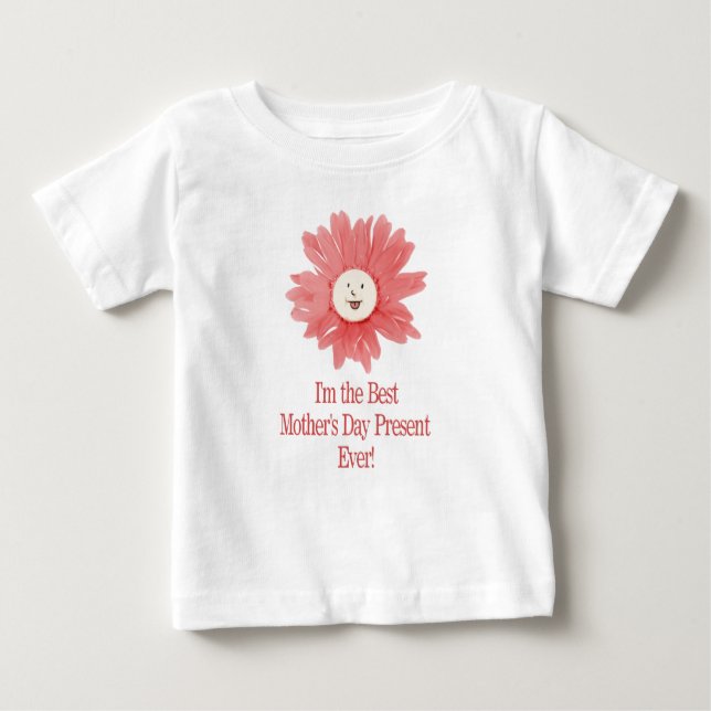 Camiseta Para Bebê Teto Bebê do Melhor Dia de as mães Presente (Frente)