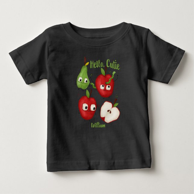 Camiseta Para Bebê Teto de Fruta de Bebê Personalizado (Frente)