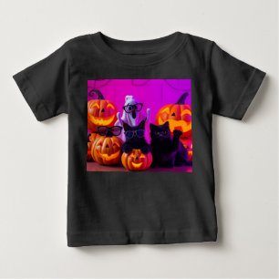 Camiseta Para Bebê Teto de Halloween do Bebê - Fantasma Engraçado
