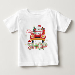 Camiseta Para Bebê Teto Gráfico de Natal