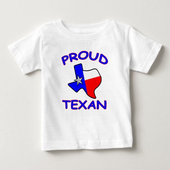 Camiseta Para Bebê Texan orgulhoso do bebê de Texas (Frente)