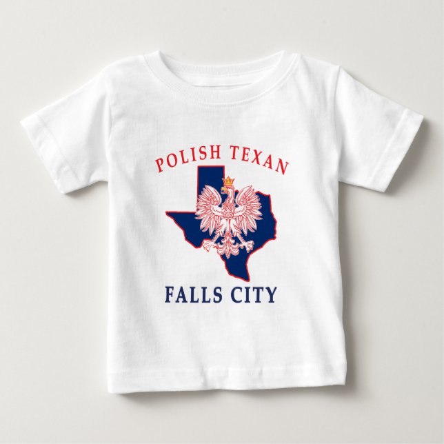 Camiseta Para Bebê Texano polonês de outono (Frente)