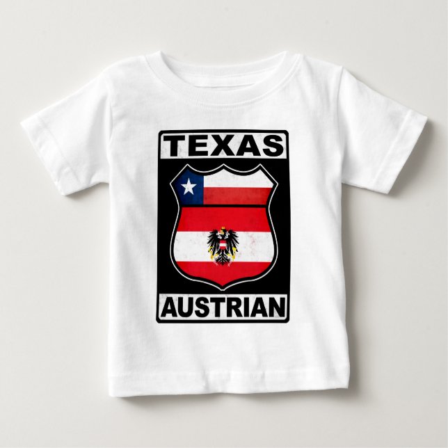 Camiseta Para Bebê Texas Austrian American Tee (Frente)