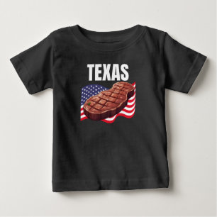 Camiseta Para Bebê Texas Baby Fine Jersey Dark