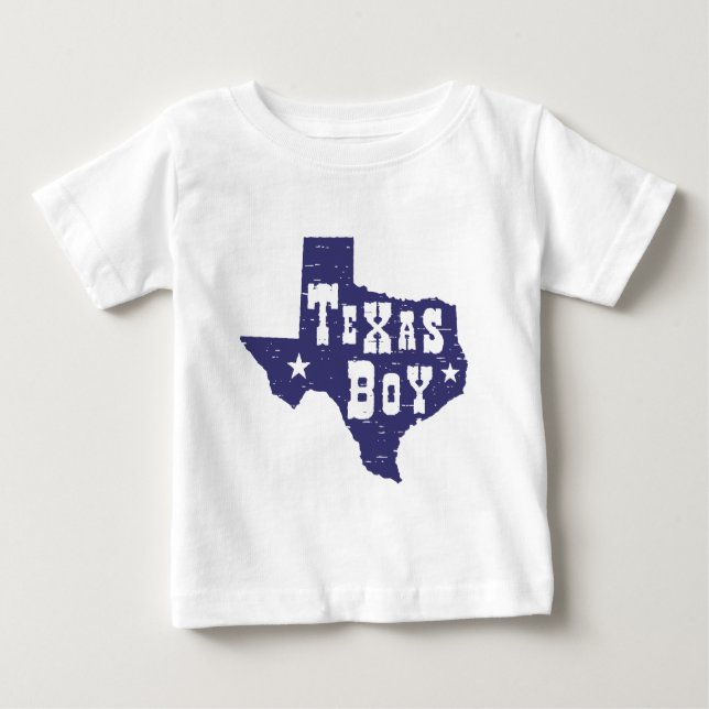 Camiseta Para Bebê Texas Boy (Frente)