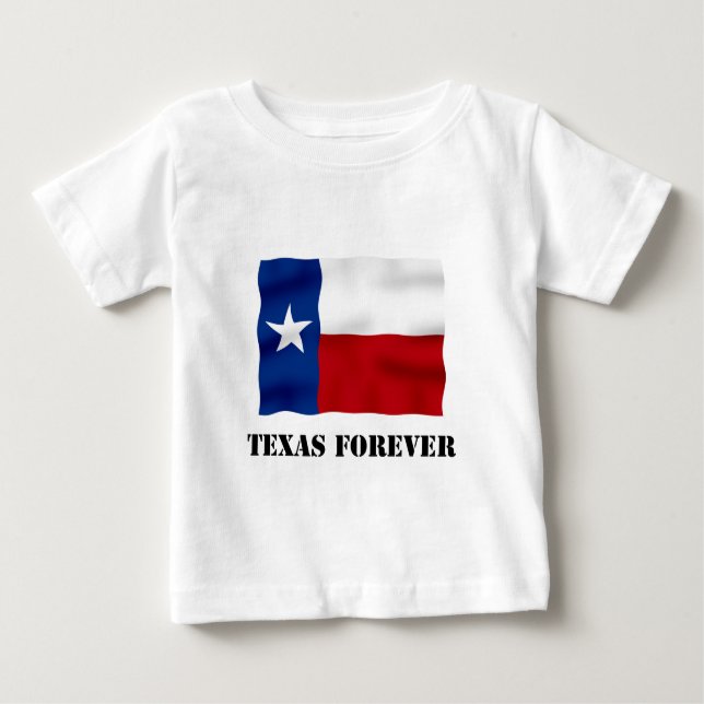 Camiseta Para Bebê TEXAS PARA SEMPRE - Texto do Sinalizador - Vários_ (Frente)