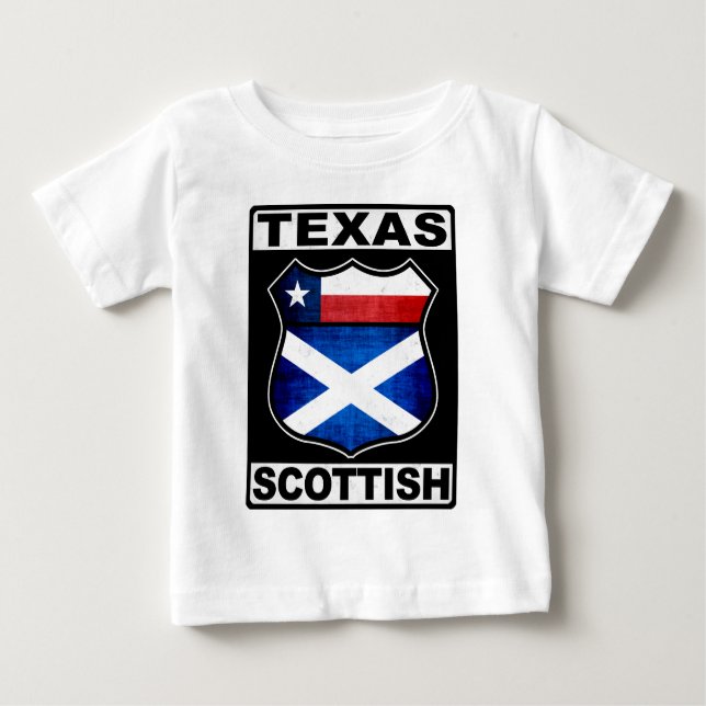 Camiseta Para Bebê Texas Scottish American (Frente)