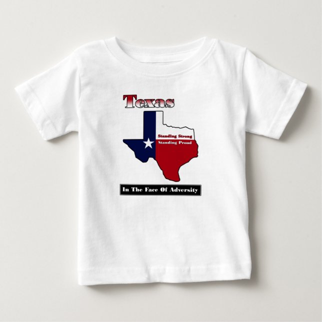 Camiseta Para Bebê Texas Standong Strong (Frente)