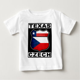 Camiseta Para Bebê Texas Tcheco Americano