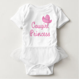 Camiseta Para Bebê Texto Da Princesa Cowgirl Com Chapéu