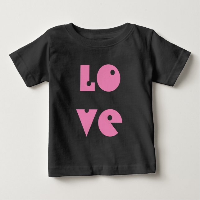 Camiseta Para Bebê Texto De Amor Tutu Cor-De-Rosa Muito Engraçado (Frente)