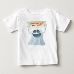 Camiseta Para Bebê Texto de retenção do fantasma