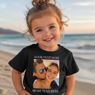 Camiseta Para Bebê Texto e Foto Personalizados