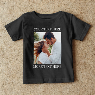 Camiseta Para Bebê Texto e Foto Personalizados