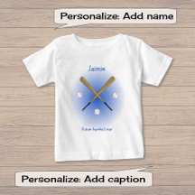 Texto personalizado do futuro baseball star