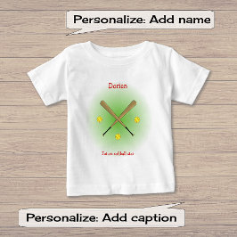 Camiseta Para Bebê Texto personalizado do futuro sofball star