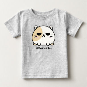 Camiseta Para Bebê Texto Personalizado Do Gato Gato De Chubby Irritad