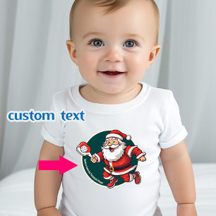 Camiseta Para Bebê Texto personalizado 🎅 seleção de Natal