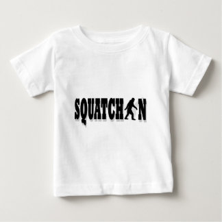 Camiseta Para Bebê Texto preto ao quadrado