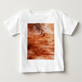 Camiseta Para Bebê Textura de Grão de Madeira