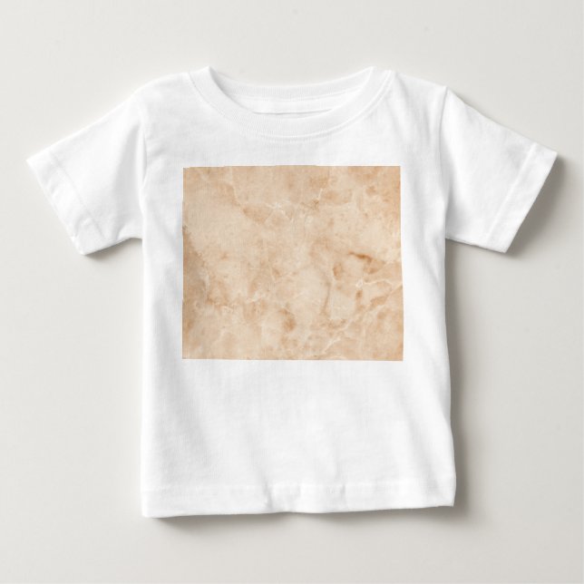 Camiseta Para Bebê Textura de mármore cremosa (Frente)