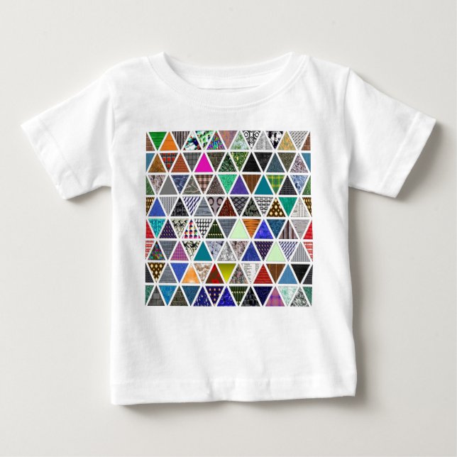 Camiseta Para Bebê Texturas triangulares 02 (Frente)