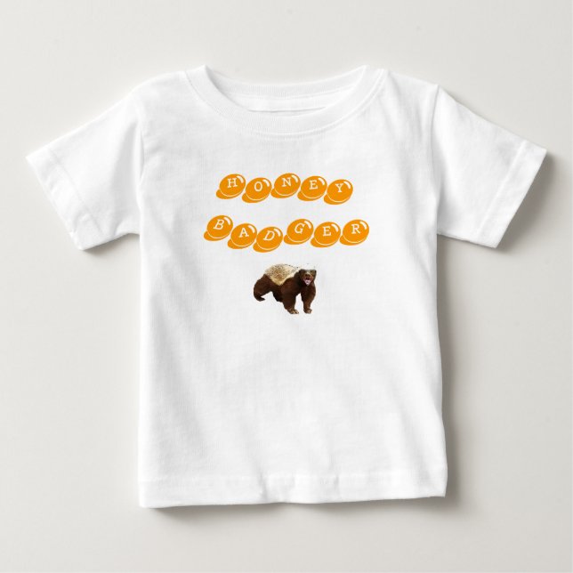 Camiseta Para Bebê Texugo de mel (Frente)