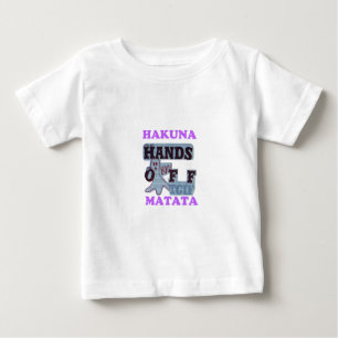 Camiseta Para Bebê TGIF Hakuna Matata Mãos De Cabeça Engraçada