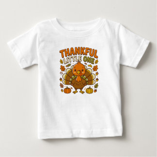 Camiseta Para Bebê Thankful Little One Baby T-Shirt | Cute Thanksgivi
