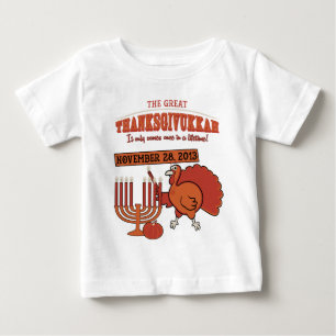 Camiseta Para Bebê 'Thanksgivukkah festivo