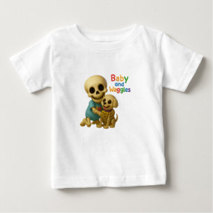 Camiseta Para Bebê 👶🐾 The Boneheads™ — Bebê e Waggles