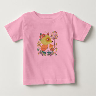 Camiseta Para Bebê The Fox and the Flowers T-Shirt