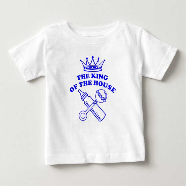 Camiseta Para Bebê The King of the House (Frente)