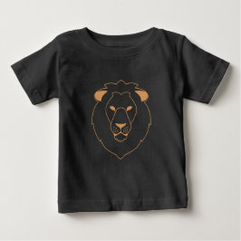 Camiseta Para Bebê The Lion's Gaze: Golden Contour