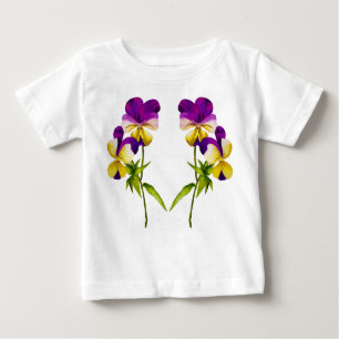Camiseta Para Bebê "The Pansy Party" num Toddler Ruffle Tee (I)