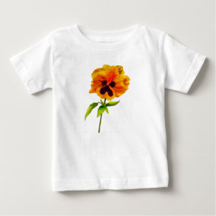Camiseta Para Bebê "The Pansy Party" num Toddler Ruffle Tee (II)