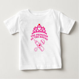 Camiseta Para Bebê The princess of the house
