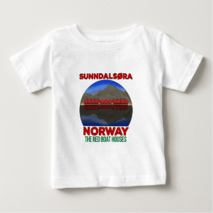 Camiseta Para Bebê The Red Boat Houses Sunndalsøra Noruega