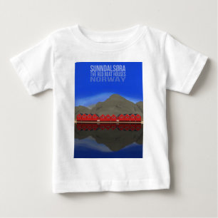 Camiseta Para Bebê The Red Boat Houses Sunndalsøra Noruega