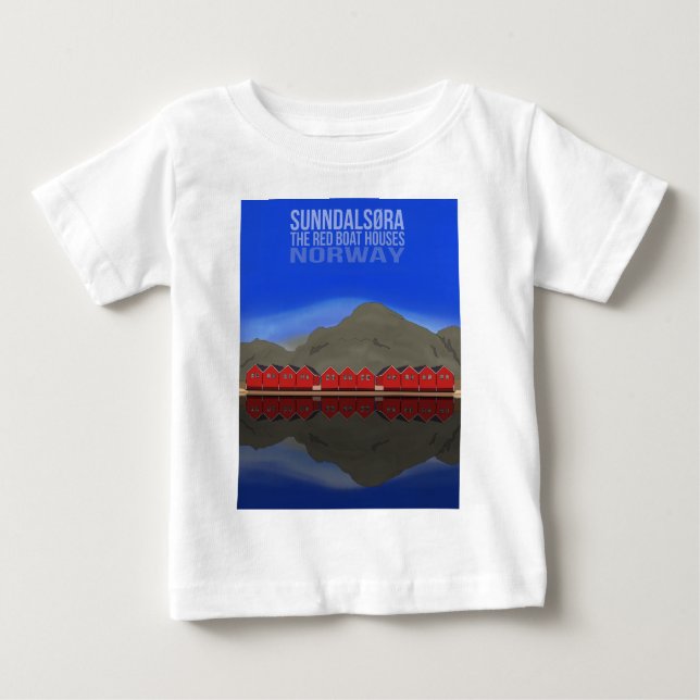 Camiseta Para Bebê The Red Boat Houses Sunndalsøra Noruega (Frente)