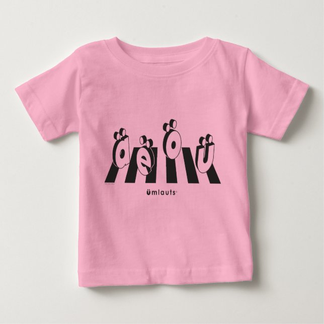Camiseta Para Bebê “The Umlauts™ Crossing Over” (Frente)