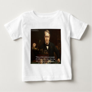 Camiseta Para Bebê Thomas Edison "B4 Success" Wisdom cita presentes