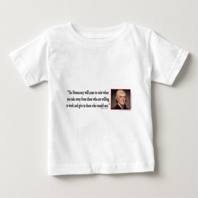 Camiseta Para Bebê Thomas Jefferson Cotes (Frente)